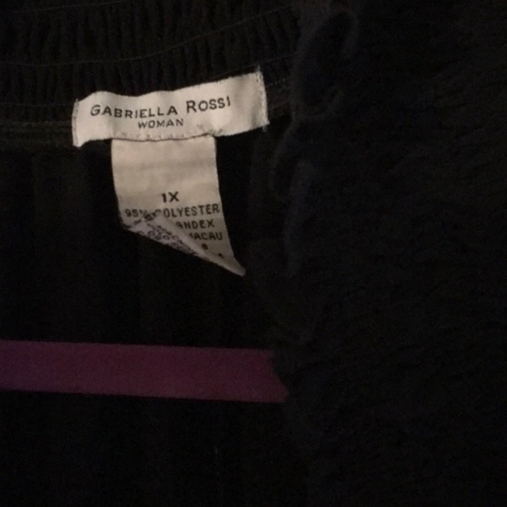 EUC,Gabriella Rossi high waisted Black crepe pants.Size 1X. Wide leg.
